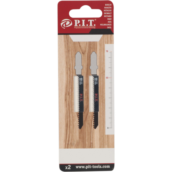 Пилочки P.I.T. для лобзика по ламинату 75мм (2шт)