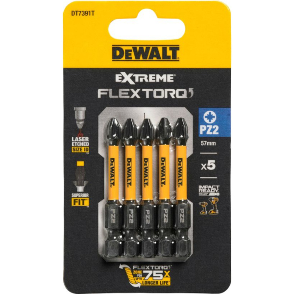 Набор бит DEWALT DT 7391T из 5 штук