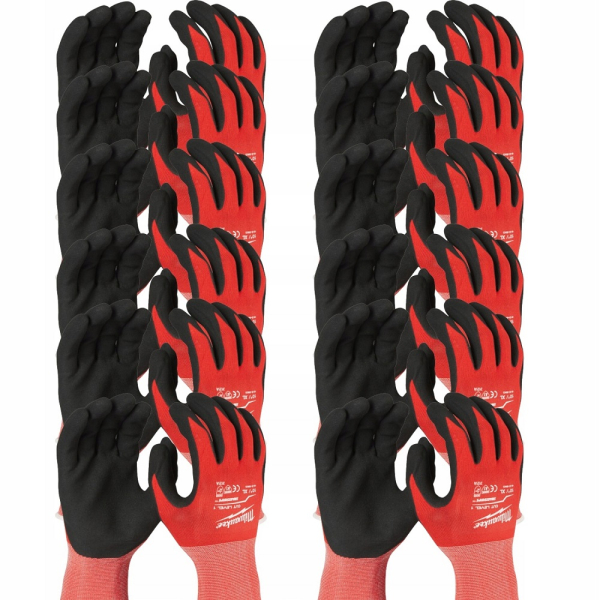 Перчатки Milwaukee с защитой от порезов уровень 1 размер 9 (L) 12 пар