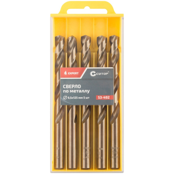 Сверло Cutop EXPERT 9,5*125 по металлу 5 шт   53-492