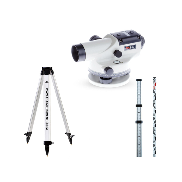 Оптический нивелир ADA Basis + штатив алюминиевый на винтах Light S + рейка  нивелирная STAFF 3