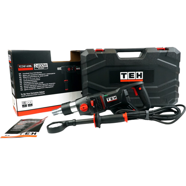 Дрель для алмазного сверления с микроударом TEH TCD8160BL