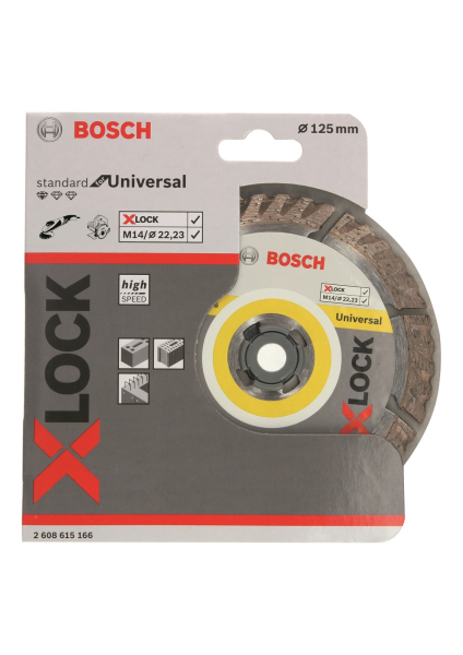Диск алмазный BOSCH X-LOCK Standard for Universal 125*1,6*22.2 сегмент     2.608.615.166