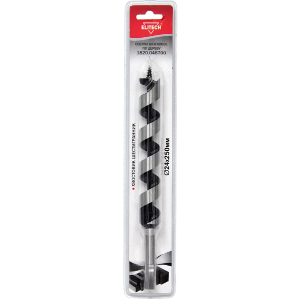 Сверло ELITECH по дереву 24*250мм