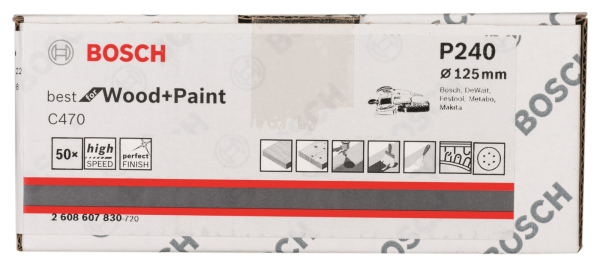 Шкурка ОШМ BOSCH  d 125 Р- 240   2.608.607.830