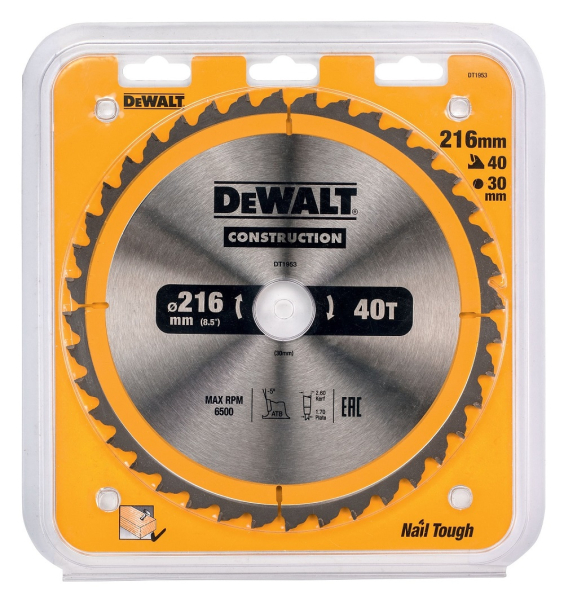 Диск п/п DEWALT DT 1953   216*30*40