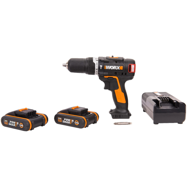 Дрель аккумуляторная WORX WX367  20V 1,5Ач кейс