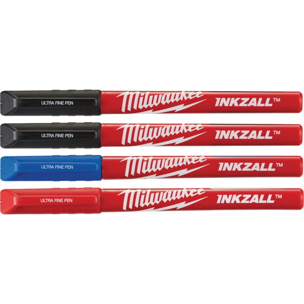 Набор ручек Milwaukee INKZALL Fine Tip разноцветные 4 шт