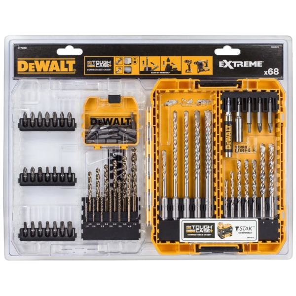 Набор сверл и буров DEWALT DT 70760 из 69 штук