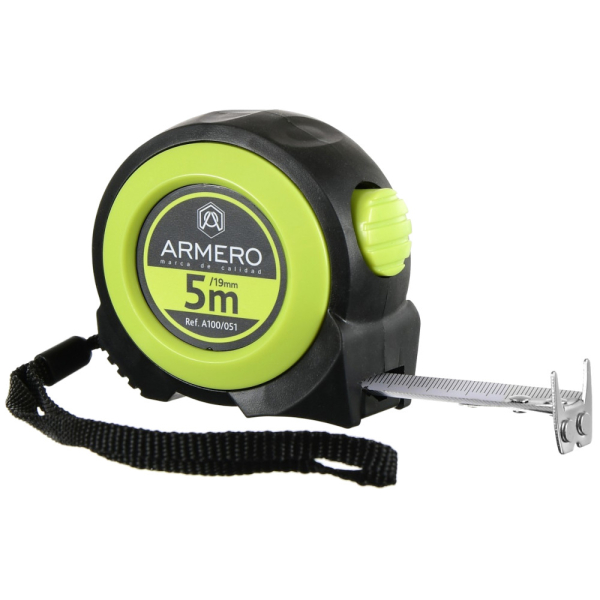 Рулетка ARMERO с автоблокировкой 5м*19мм     A100/051