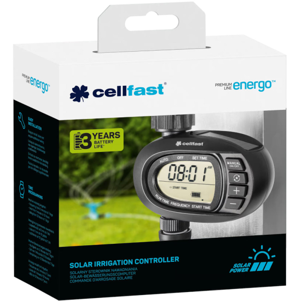 Контроллер полива CELLFAST ERGOLINE солнечный