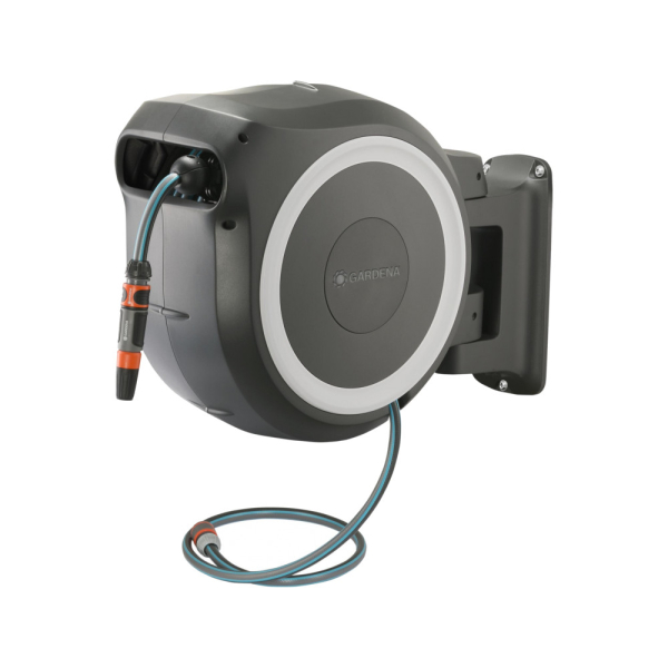 Катушка со шлангом настенная автоматическая Gardena RollUp L белая   18627-20.000.00