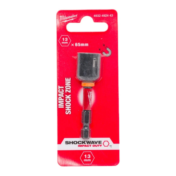 Насадка Milwaukee SHOCKWAVE 1/4" HEX торцевая магнитная 13x65 мм GEN II