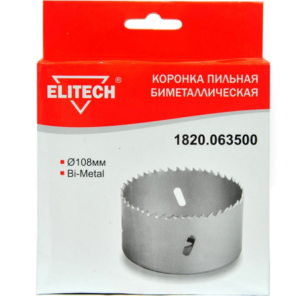 Цифенбор биметаллический ELITECH 108 мм   1820.063500