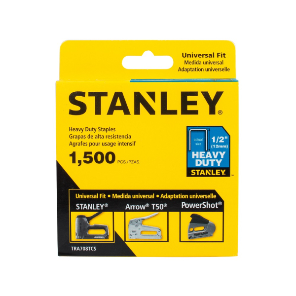 Скобы для степлера STANLEY HEAVY DUTY тип ''G'' 13мм*1500шт  1-TRA708TCS