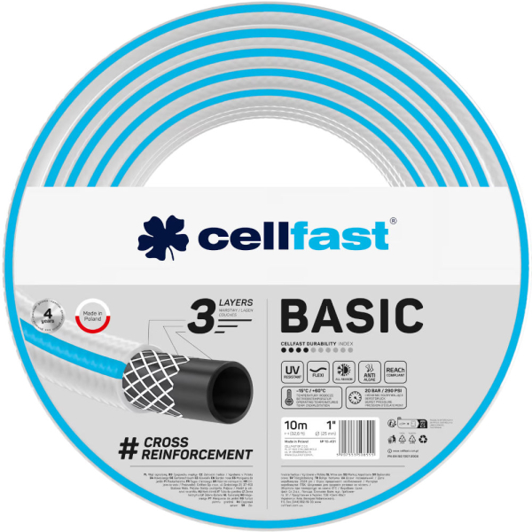 Шланг CELLFAST BASIC 1'' 10 м