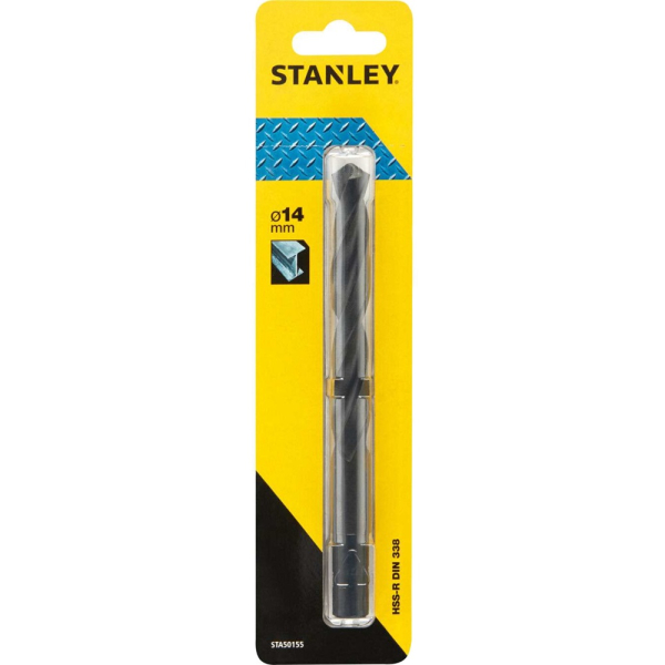 Сверло STANLEY по металлу HSS-R  14мм (хвост. 13мм)   STA50155