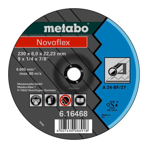 Диск абразивный Metabo Novoflex 230*22*6.0 шлифовальный 16468