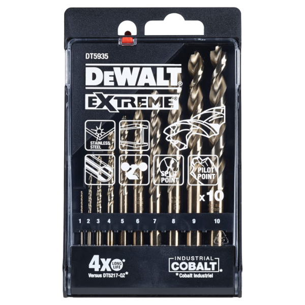 Набор сверл DEWALT DT 5935 по металлу из 10 штук