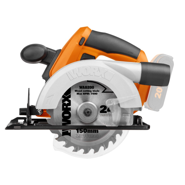 Пила дисковая аккумуляторная WORX WX529.9 20V без акк и з/у