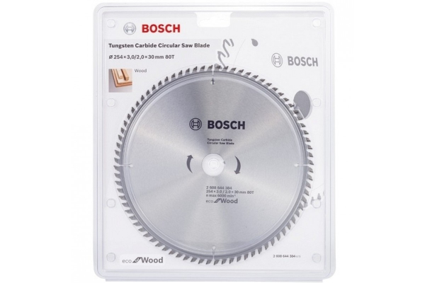 Диск пильный BOSCH WO ECO 254*30*80T