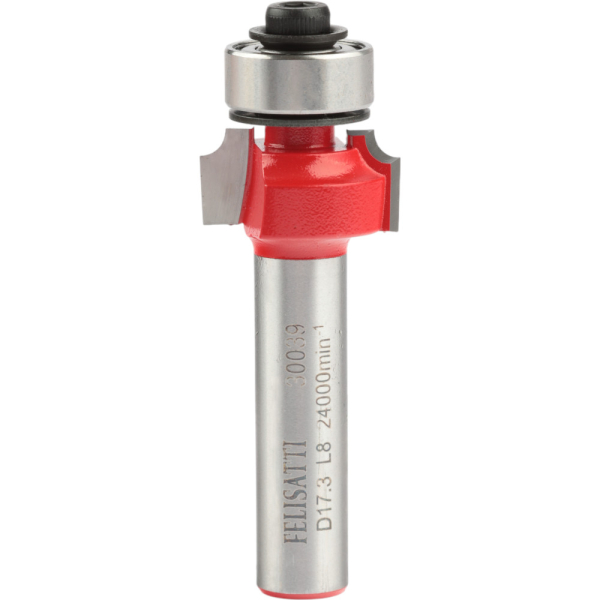 Фреза кромочная калевочная FELISATTI 17х8мм R2.4 хвостовик 8мм   30039