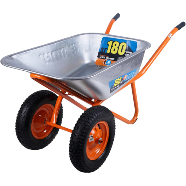 Тачка строительная КРАТОН WB-180DH 2 колеса   5 06 01 023