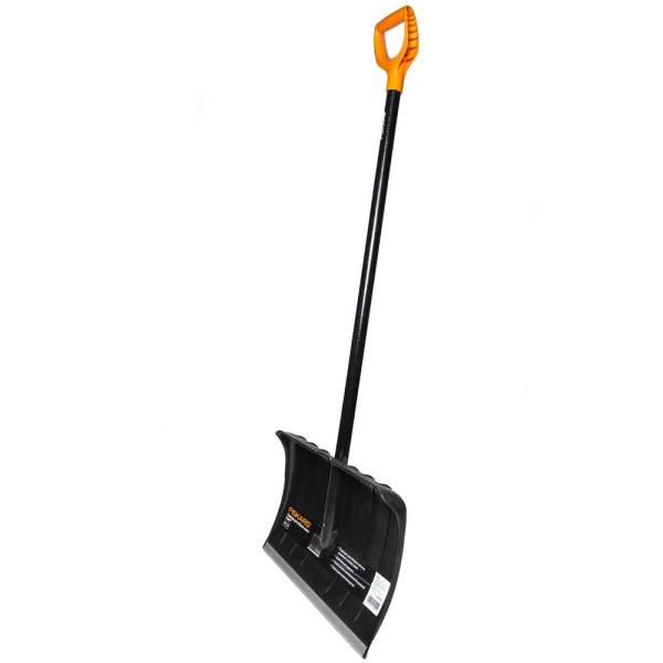 Лопата Fiskars для уборки снега скрепер с алюминиевым черенком   1065459