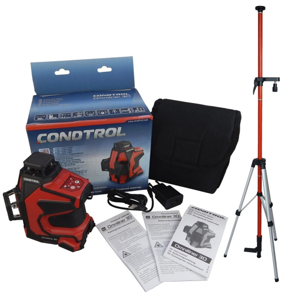 Лазерный уровень CONDTROL Omniliner 3D + Штатив CONDTROL Pillar   1-4-995