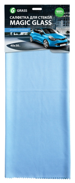 Салфетка из микрофибры GRASS для стекол Magic Glass   IT-0308