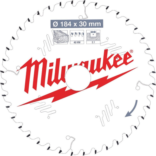 Диск п/п Milwaukee 184*30*40 мм  дерево