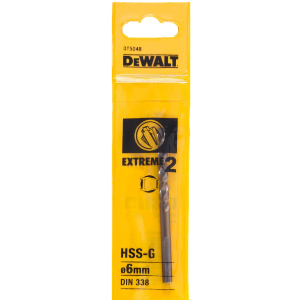 Сверло DEWALT по металлу  6,0*93   DT 5048    (1шт в упак)