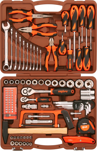 Набор универсального инструмента OMBRA 1/4", 1/2"DR (101 предм.)   OMT101S