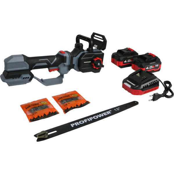 Пила цепная аккумуляторная PROFIPOWER PL-12 с штангой телескопической