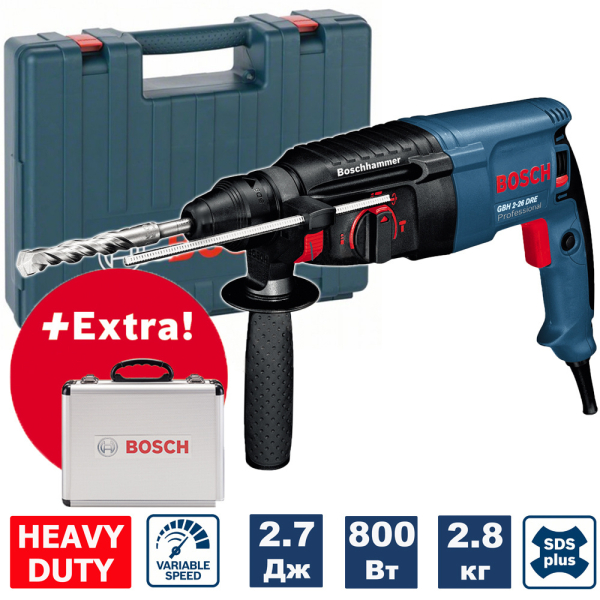 Перфоратор BOSCH  GBH 2-26 DRE + набор SDS plus     0.615.990.L43