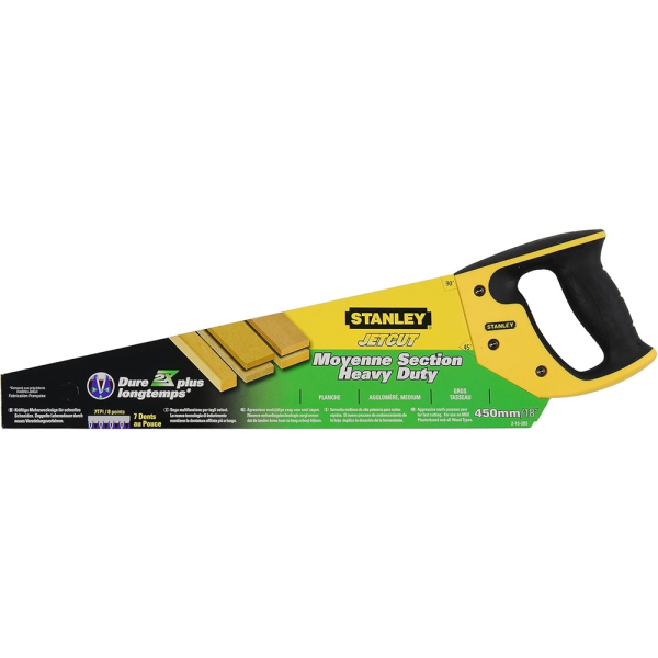 Ножовка STANLEY JET- CUT по дереву с закаленным зубом 7х450мм     2-15-283