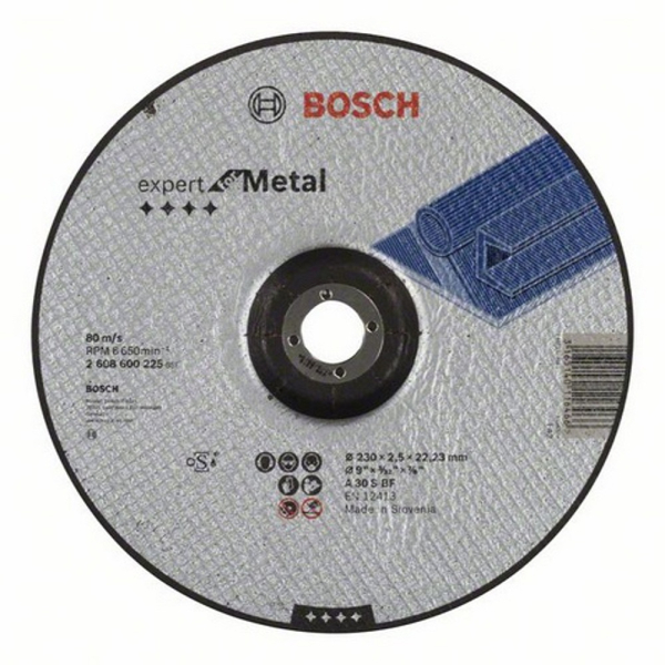 Диск абразивный BOSCH 230*22*2,5 металл     2.608.600.225