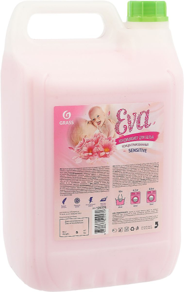 Кондиционер для белья GRASS EVA sensitive 5кг   125376
