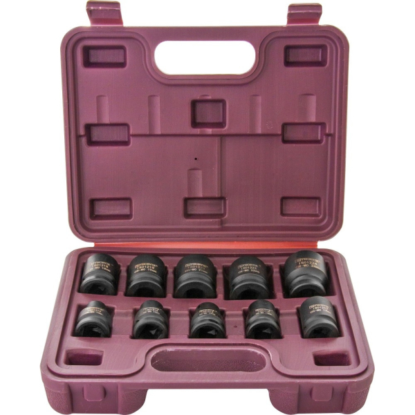 Набор торцевых головок THORVIK 1/2"DR, 10-24 мм, 10 предметов   ISS01210
