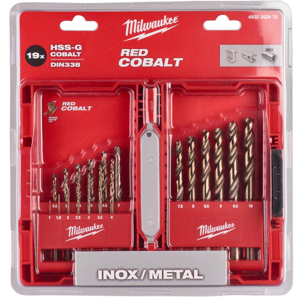 Набор сверл Milwaukee HSS-G Co 19 шт