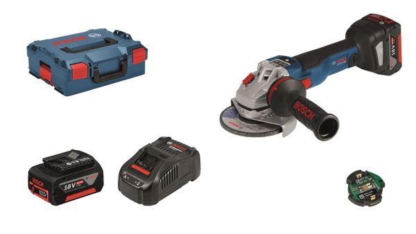 УШМ BOSCH аккумуляторная GWS 18V-10 SC  L-Boxx     0.601.9G3.40D