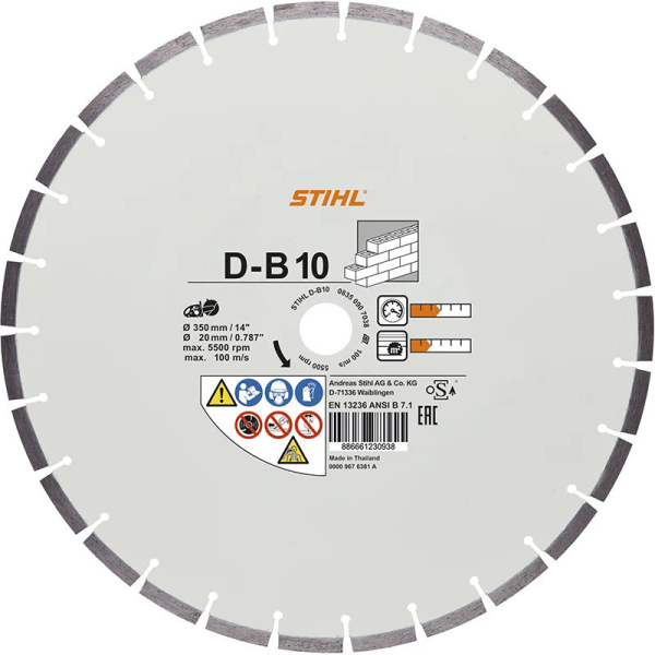 Диск алмазный STIHL D 350 мм В10   0835-090-7052