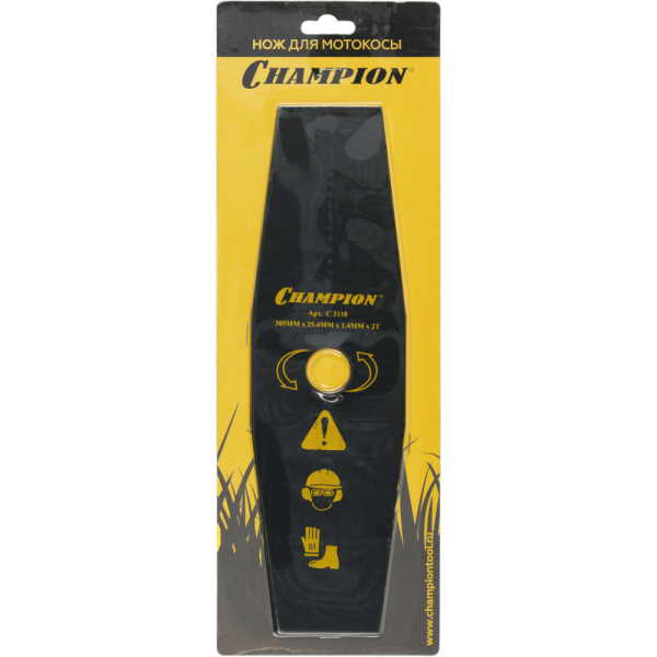 Нож CHAMPION для триммера 2-х зубчатый d=305*25.4mm   C5118