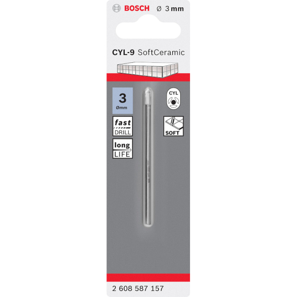Сверло BOSCH CYL-9 Ceramic 3*70 по керамической плитке   2.608.587.157