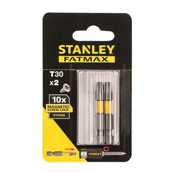 Набор бит STANLEY FatMax MagnetScrLock T 30*25мм из 2 штук  STA62720