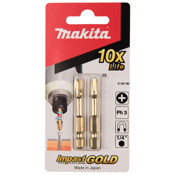 Бита Makita Impact PH3-50 мм  2 шт   B-28189