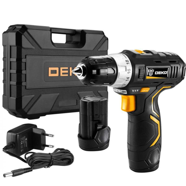 Дрель аккумуляторная DEKO GCD 12 DU3 SET3 12v 2*1.5Ah Li-Ion + набор   063-4097