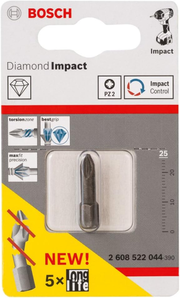 Насадка отверточная BOSCH PZ2-25 мм   2.608.522.044