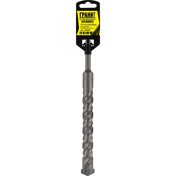 Бур ГРАНИТ SDS+ Quadro-X 25,0*250