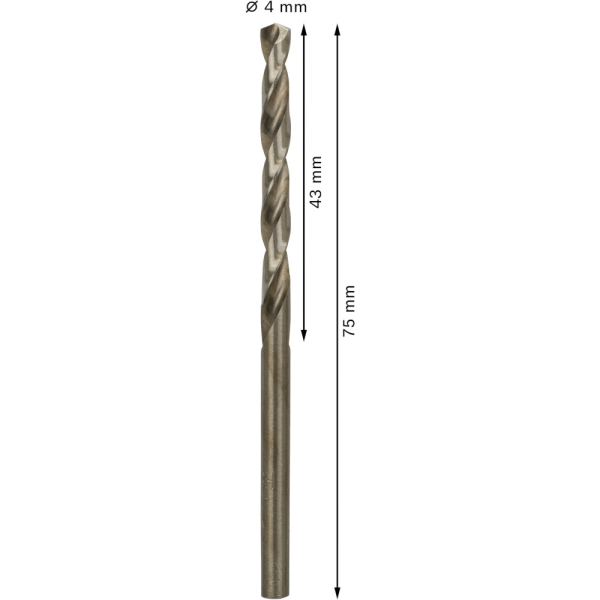 Сверло BOSCH HSS-Co Standardline  4,0*75 по металлу   2.608.585.880